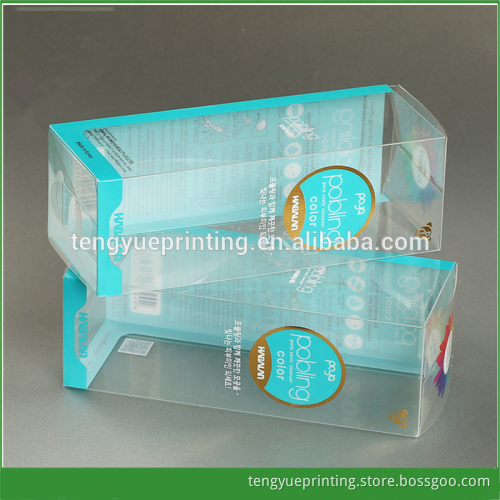 Eco friendly full color printing packaging custom clear plastic box
